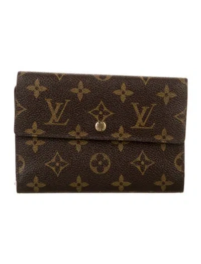 Pre-owned Louis Vuitton Lv Monogram Wallet In Brown