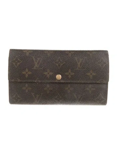 Pre-owned Louis Vuitton Lv Monogram Wallet In Brown