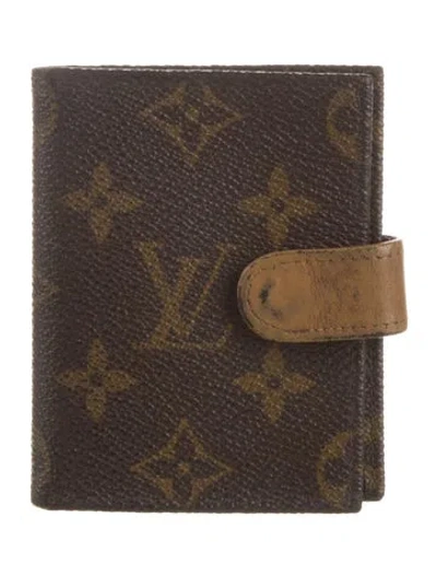 Pre-owned Louis Vuitton Lv Monogram Wallet In Brown