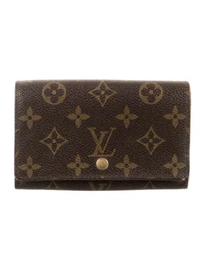 Pre-owned Louis Vuitton Lv Monogram Wallet In Brown