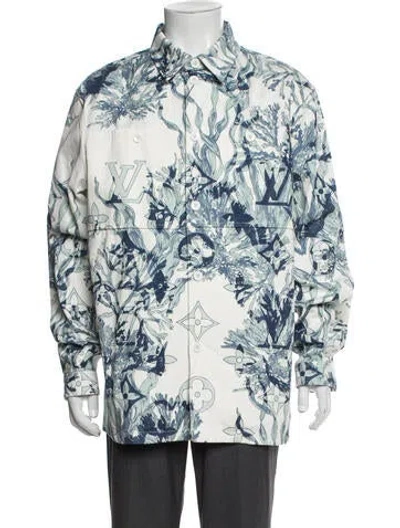 Pre-owned Louis Vuitton Lv Monogram Windbreaker In Blue