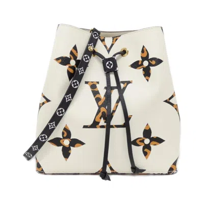Pre-owned Louis Vuitton Lv Off White Coated Canvas Shoulder Bag ()