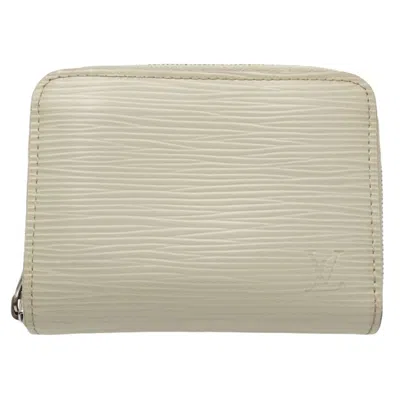 Pre-owned Louis Vuitton Lv Off White Epi Leather Coin Purse/coin Case ()