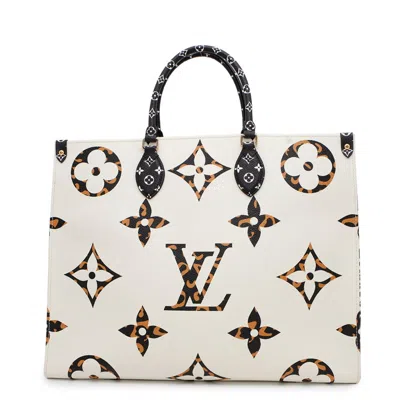 Pre-owned Louis Vuitton Lv Off White Shoulder Bag Tote Bag ()