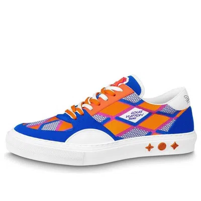 Pre-owned Louis Vuitton Lv Ollie Richelieu Sneakers 'blue Orange'