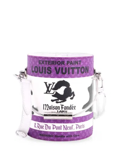 Pre-owned Louis Vuitton Lv Paint Can Bag Monogram Canvas And Leather Crossbody Bag In Purple