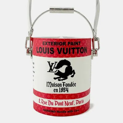 Pre-owned Louis Vuitton Lv Paint Can Red Monogram Pvc Coated Canvas In Brown