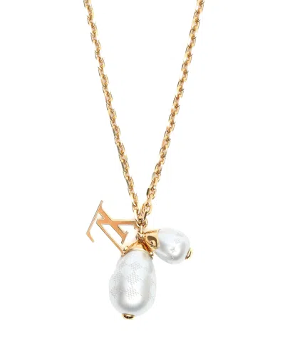 Pre-owned Louis Vuitton Lv Pearl Necklace In Multi