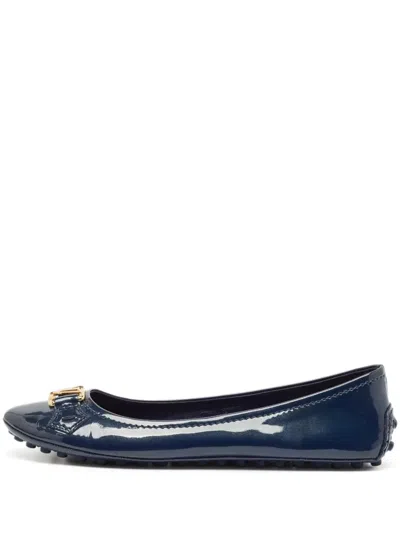 Pre-owned Louis Vuitton Lv-plaque Ballet Flats