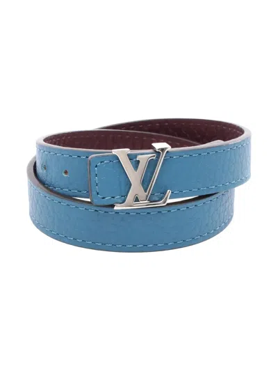 Pre-owned Louis Vuitton Lv-plaque Bracelet In Blue