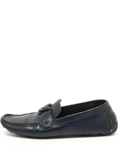 Pre-owned Louis Vuitton Lv-plaque Loafers