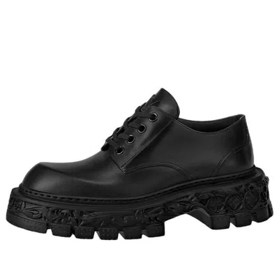 Pre-owned Louis Vuitton Lv Platform Lace Up Loafers 'black'