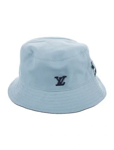 Pre-owned Louis Vuitton Lv Play Aerogram Reversible Bucket Hat In Blue