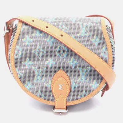 Pre-owned Louis Vuitton Lv Pop Tambourin Multicolour Coated Canvas Leather Shoulder Bag In Blue