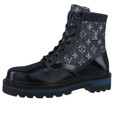 Louis Vuitton Lv Ranger Ankle Boots 'grey' In Black