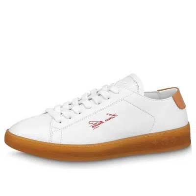 Pre-owned Louis Vuitton Lv Resort Sneakers 'white Orange'