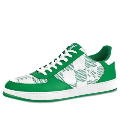 Pre-owned Louis Vuitton Lv Rivoli Sneakers 'green With Plaid' In Multi