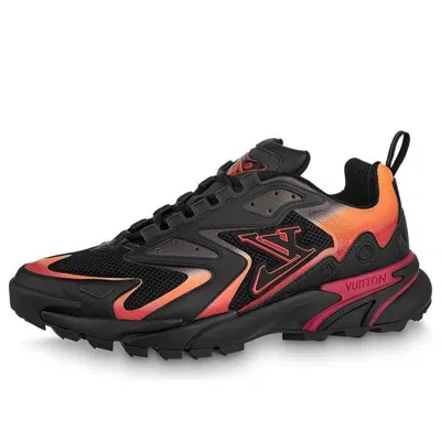 Pre-owned Louis Vuitton Lv Runner Tatic Sneakers 'black Orange Red'