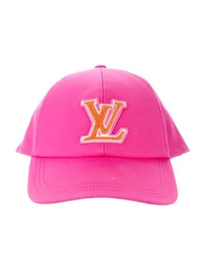 Pre-owned Louis Vuitton Lv Signature Cap In Pink