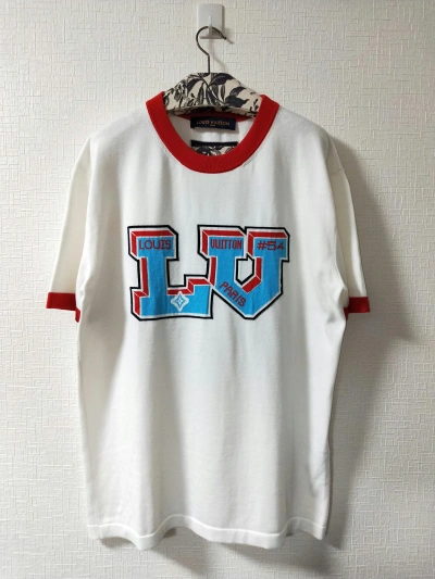 Pre-owned Louis Vuitton Lv Signature Knit Tee In White