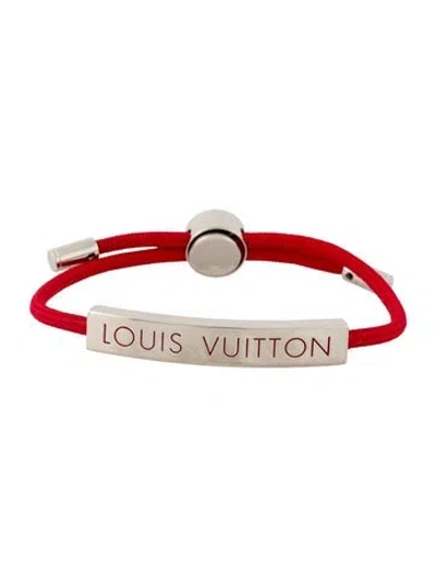 Pre-owned Louis Vuitton Lv Spacer Bracelet, 9" In Red