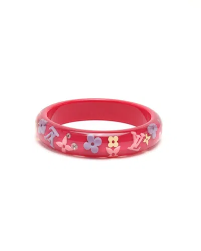 Pre-owned Louis Vuitton Lv Sparks Bangle In Red