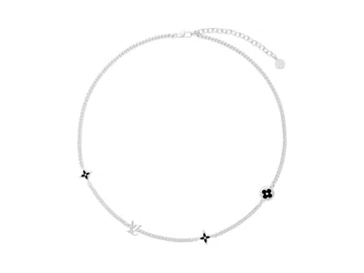 Pre-owned Louis Vuitton Lv Spike Charms Necklace In Silver