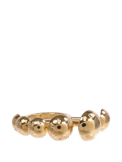 Pre-owned Louis Vuitton Lv Studdy Ring In Gold