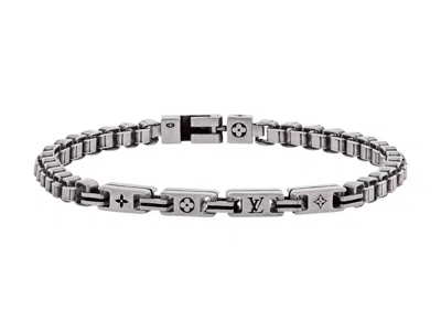Pre-owned Louis Vuitton Lv Tailor Bracelet In Silver/black In Multi