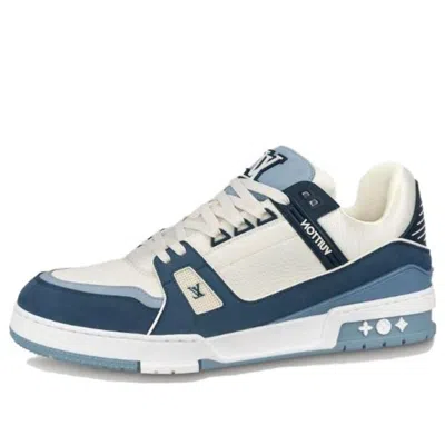 Pre-owned Louis Vuitton Lv Traainers 'white Blue' In Multi