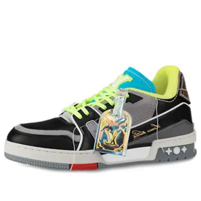 Pre-owned Louis Vuitton Lv Trainer Low-top Sports Shoes Blue/black