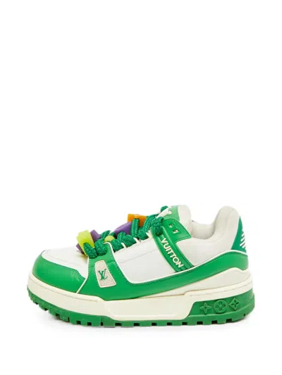 Pre-owned Louis Vuitton Lv Trainer Maxi Sneakers In Green
