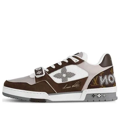Pre-owned Louis Vuitton Lv Trainer 'moka Brown Monogram Flower'