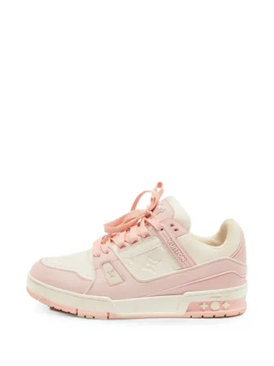 Pre-owned Louis Vuitton Lv Trainer Monogram Sneakers In Pink