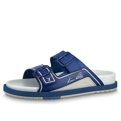 Pre-owned Louis Vuitton Lv Trainer Sandals 'navy'