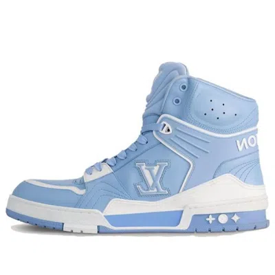 Pre-owned Louis Vuitton Lv Trainer Sneaker Boots 'blue'