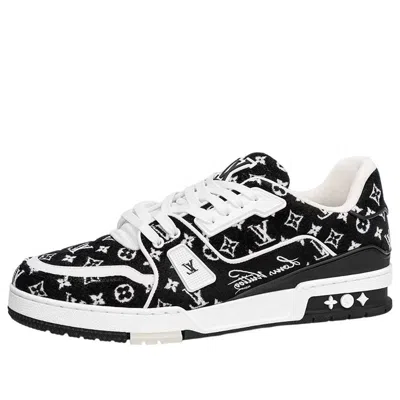 Pre-owned Louis Vuitton Lv Trainer Sneakers 'black Monogram' In Multi
