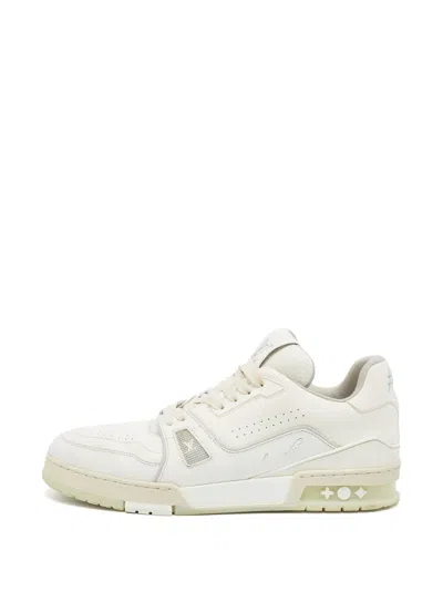 Pre-owned Louis Vuitton Lv Trainer Sneakers In White