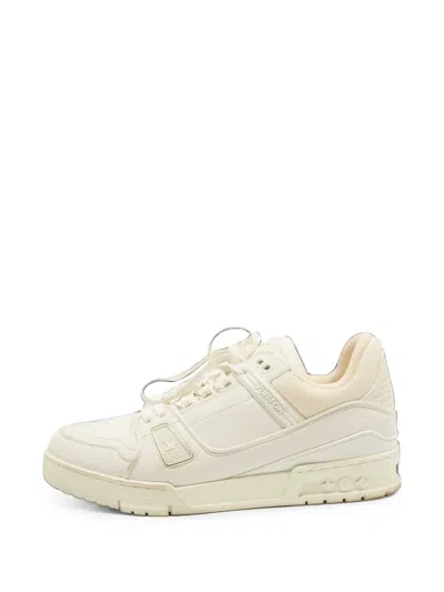 Pre-owned Louis Vuitton Lv Trainer Sneakers In White