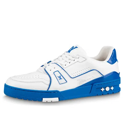 Pre-owned Louis Vuitton Lv Trainer Sneakers 'white Blue Red'