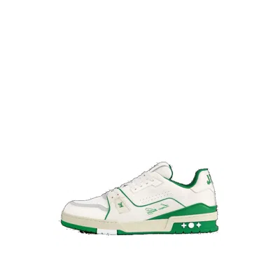 Pre-owned Louis Vuitton Lv Trainer Sneakers 'white Green'