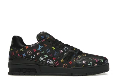 Pre-owned Louis Vuitton Lv Trainer Takashi Murakami (women's) Sneakers In Black