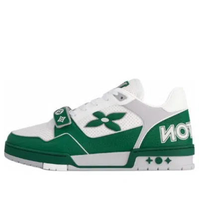 Pre-owned Louis Vuitton Lv Trainer 'white Green' In Multi