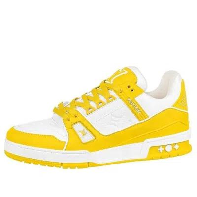 Pre-owned Louis Vuitton Lv Trainer 'white Yellow'