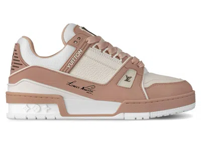 Pre-owned Louis Vuitton Lv Trainer (women's) Sneakers In Pink