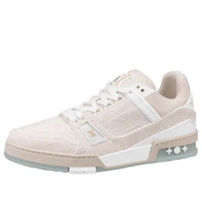 Pre-owned Louis Vuitton Lv Trainers 'beige Denim' In Multi