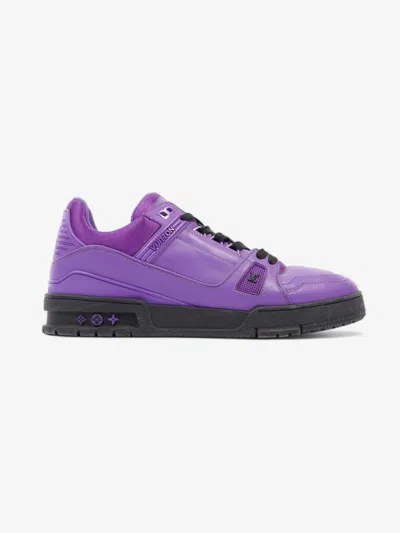 Pre-owned Louis Vuitton Lv Trainers Leather In Purple