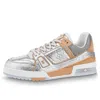 Louis Vuitton Lv Trainers 'silver With Orange'