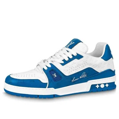 Pre-owned Louis Vuitton Lv Trainers 'white Blue'