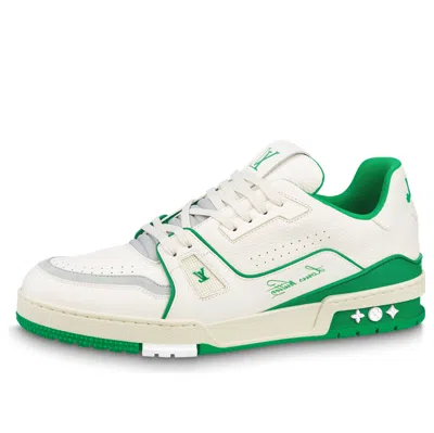 Pre-owned Louis Vuitton Lv Trainers 'white Green' In Multi